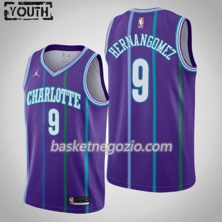 Canotte Bambino Charlotte Hornets Willy Hernangomez 9 2019-20 Jordan Brand Hardwood Classics Swingman